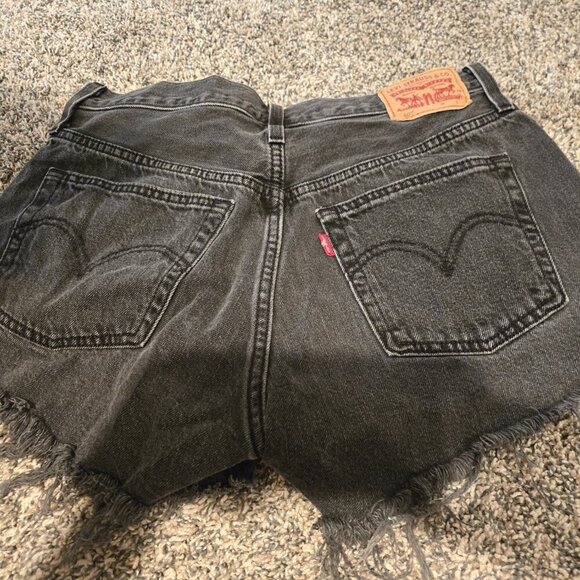 Levi's 501 Cutoff Jean Shorts Lunar Black 27 - Picture 5 of 5